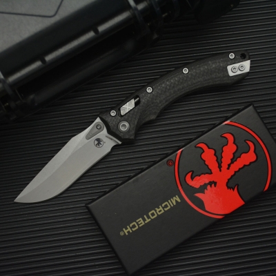微技术两栖折叠刀Carbon fiber, handle（0195）